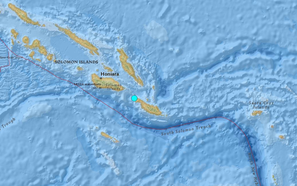 Ισχυρός σεισμός 6,7 Ρίχτερ στα Νησιά του Σολομώντα