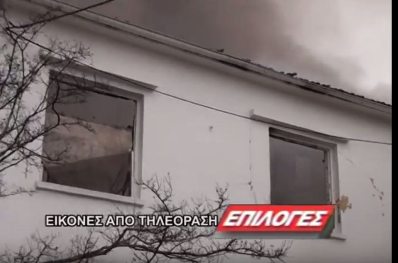 Εικόνες από τη φωτιά σε σούπερ μάρκετ στις Σέρρες – ΒΙΝΤΕΟ