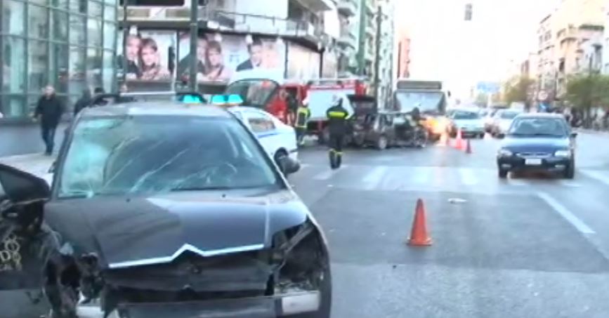 Μποτιλιάρισμα στη Συγγρού λόγω του σοβαρού τροχαίου