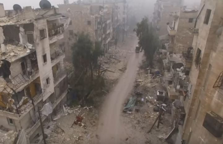 ΒΙΝΤΕΟ από drone αποκαλύπτει τις εικόνες καταστροφής στο Χαλέπι