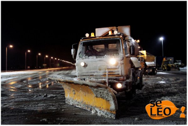 Εγκλωβίστηκαν οδηγοί στη Δράμα λόγω της χιονόπτωσης