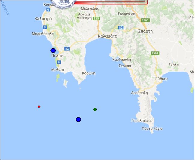 Μέχρι και στο Ιόνιο έγινε αισθητός ο σεισμός που σημειώθηκε ανοιχτά της Πύλου