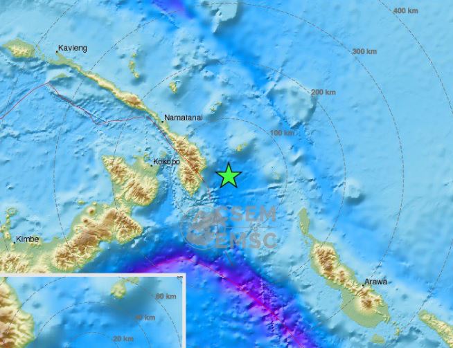 Σεισμός 8 Ρίχτερ στην Παπούα Νέα Γουινέα – Προειδοποίηση για τσουνάμι