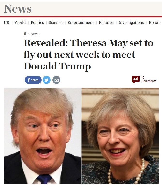 Telegraph: Συνάντηση Μέι – Τραμπ την επόμενη βδομάδα