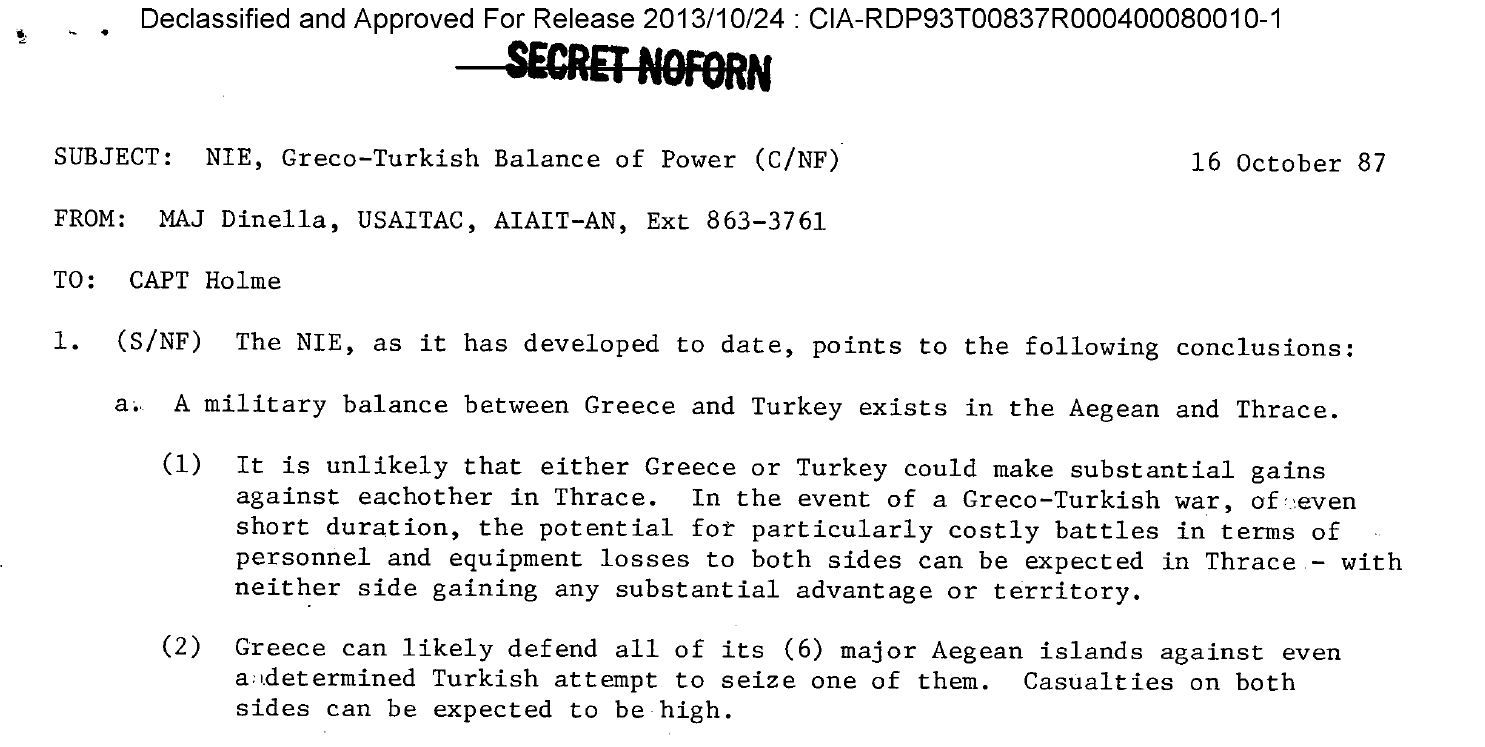 Τα ντοκουμέντα της CIA για Ελλάδα και Τουρκία – Στο φως τα έγγραφα φωτιά