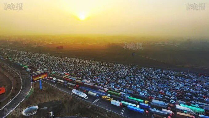 Μποτιλιάρισμα άνευ προηγουμένου στην Κίνα – ΒΙΝΤΕΟ