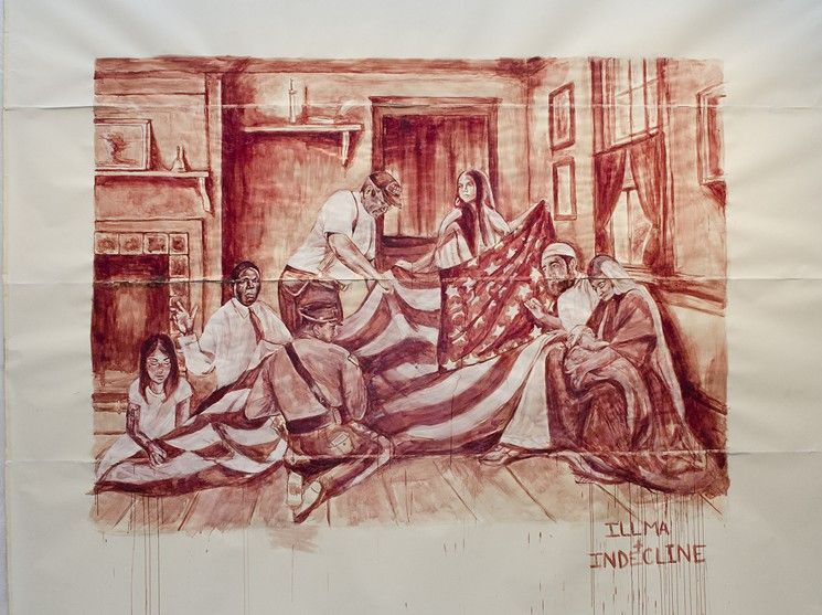 Τοιχογραφία κατά του Τραμπ φτιαγμένη από ανθρώπινο αίμα – BINTEO