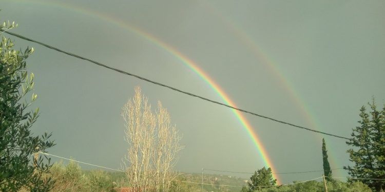 Εντυπωσιακό διπλό ουράνιο τόξο στα Χανιά – ΦΩΤΟ