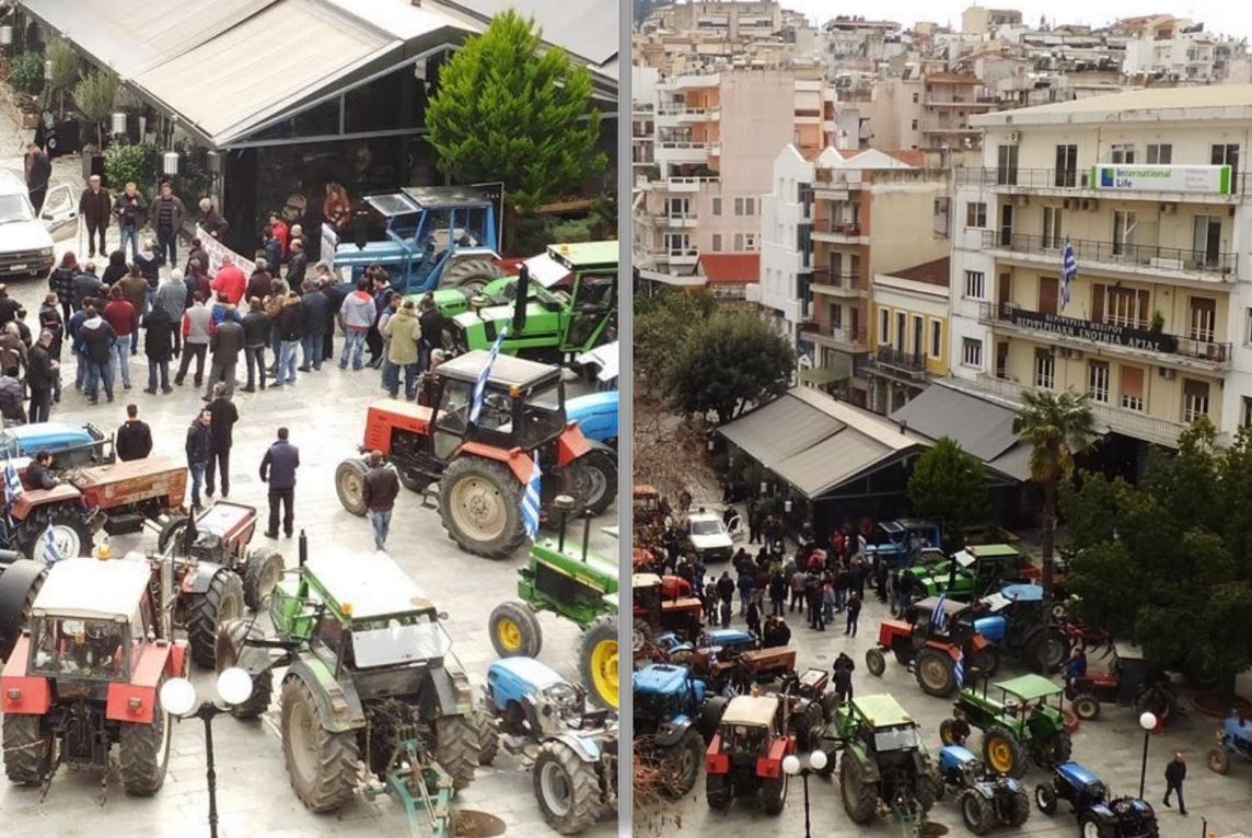 Μπλόκο στην Άρτα επί της Ιονίας Οδού από τους αγρότες