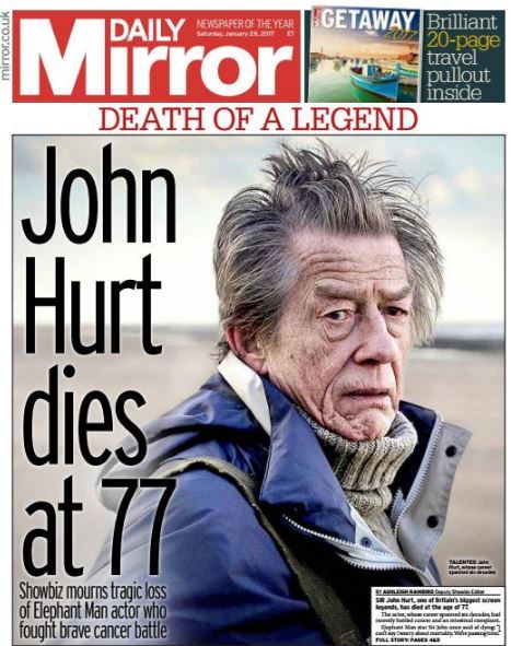 Σε ηλικία 77 ετών πέθανε ο γνωστός ηθοποιός Τζον Χερτ – ΦΩΤΟ