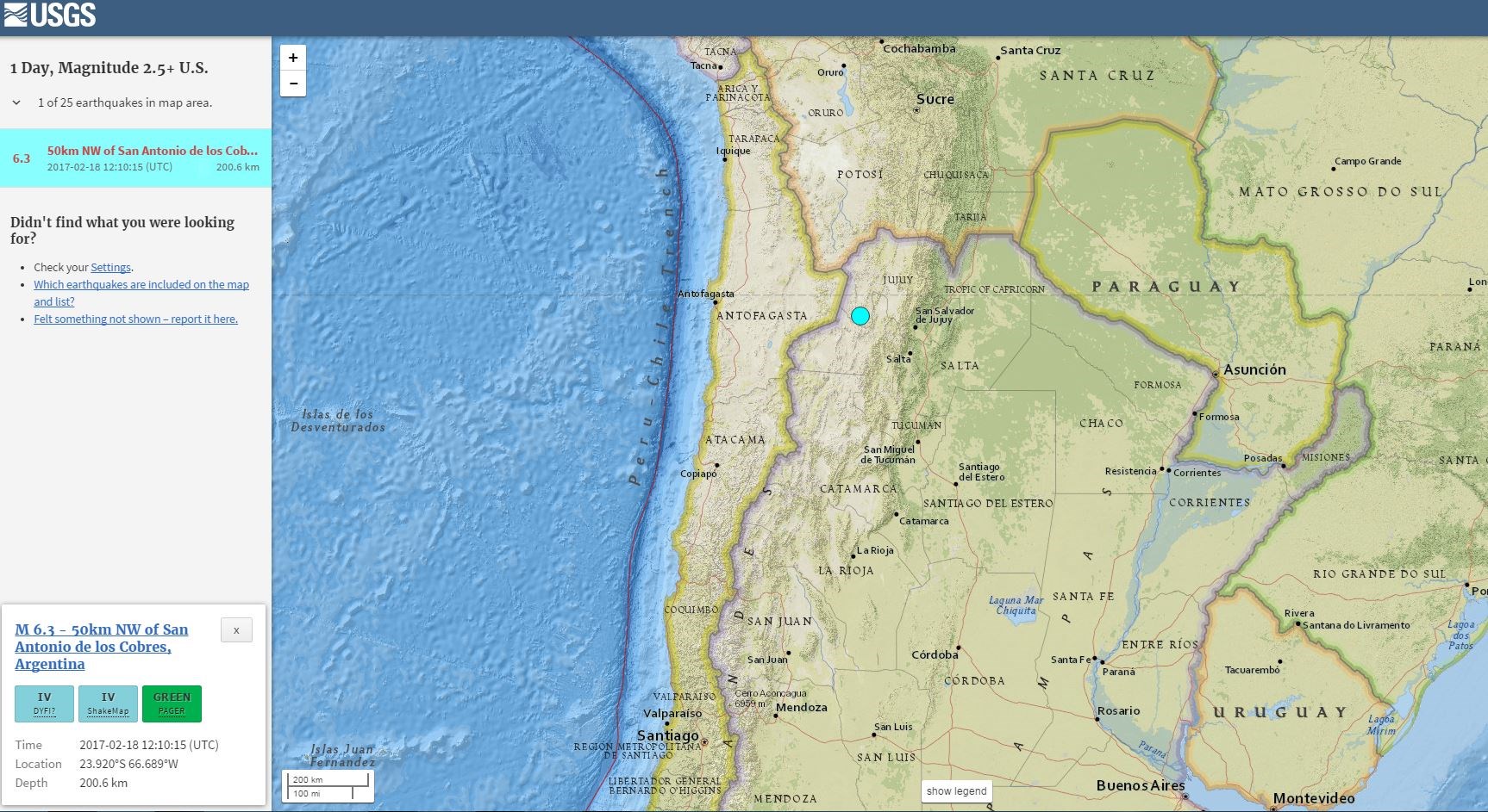 Ισχυρός σεισμός 6,3 Ρίχτερ στην Αργεντινή