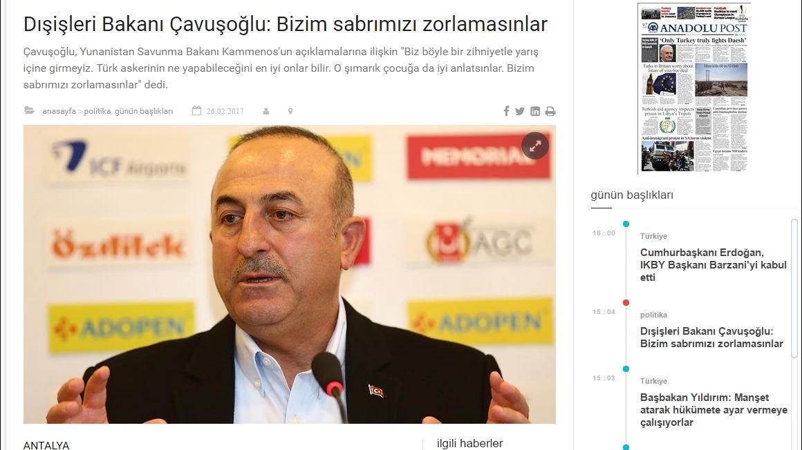 Παιχνίδια προπαγάνδας των Τούρκων – Μπέρδεψαν τον Καμμένο με τον Κοτζιά