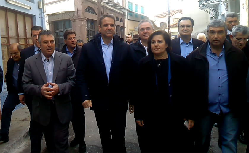 Η επίσκεψη του Μητσοτάκη στη Λέσβο – ΒΙΝΤΕΟ