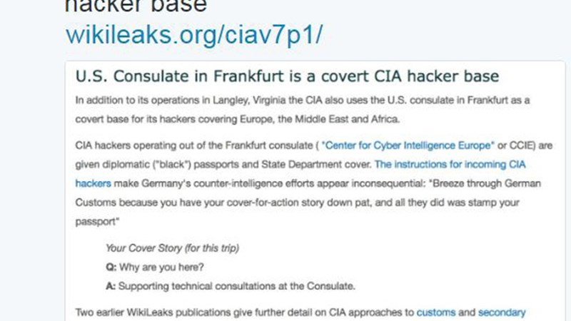 “Βόμβα” των Wikileaks: Μέσω smartphones η CIA παρακολουθούσε από τη Γερμανία όλο τον κόσμο