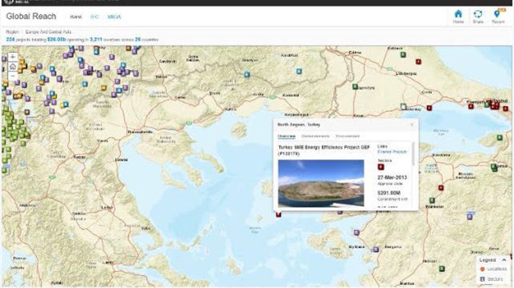 Χάρτης της Παγκόσμιας Τράπεζας απεικονίζει το Βόρειο Αιγαίο ως τουρκικό