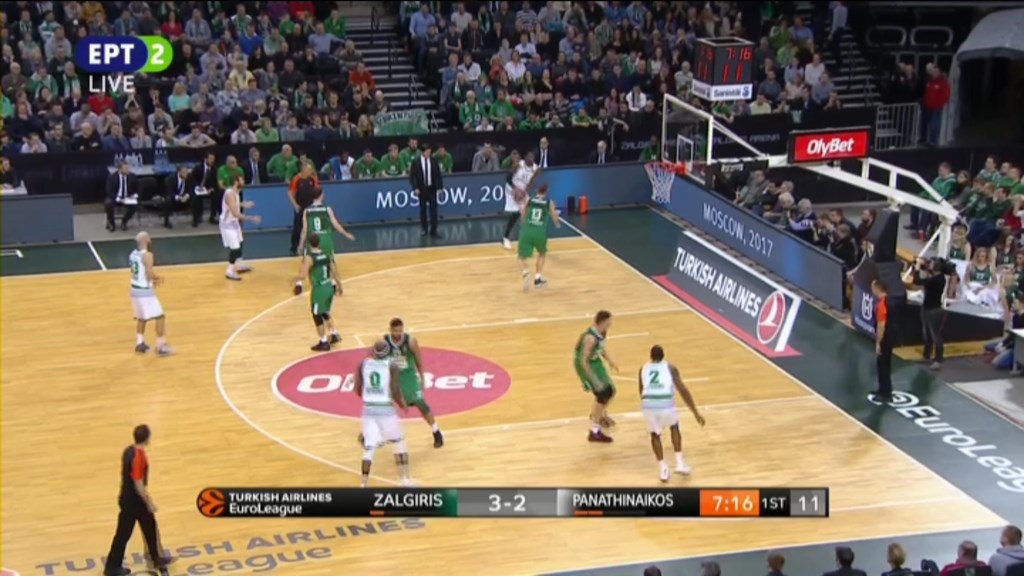 Παναθηναϊκός – Ζαλγκίρις 9-17 (10′)