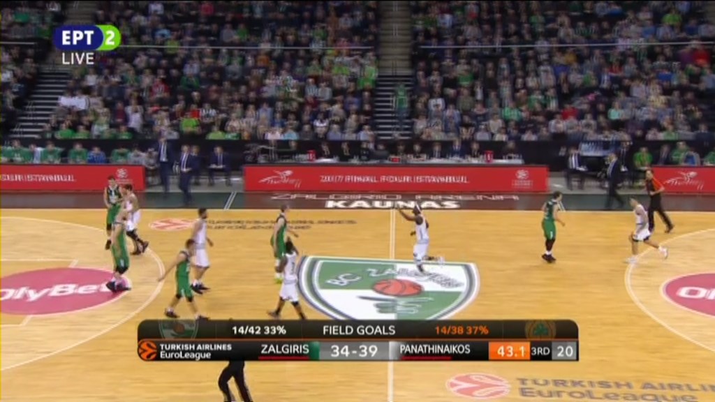 Ζαλγκίρις – Παναθηναϊκός  34-41 (30′)