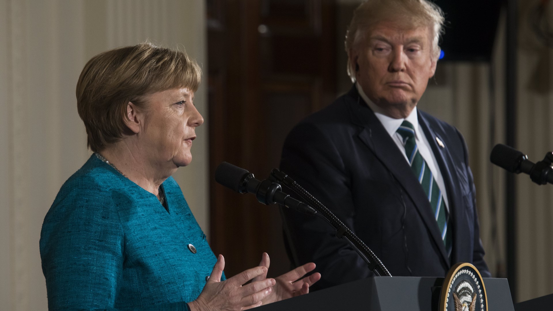 Θετικές χαρακτήρισε τις συνομιλίες της με τον Τραμπ η Μέρκελ