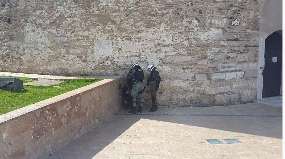 Νέες εικόνες από την ένταση στον Λευκό Πύργο – ΒΙΝΤΕΟ