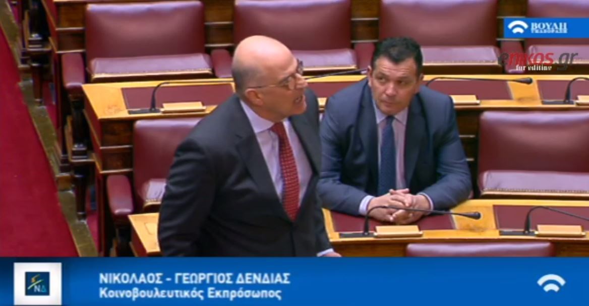 Έκρηξη Δένδια στη Βουλή: Αμάν κύριε υπουργέ – ΒΙΝΤΕΟ