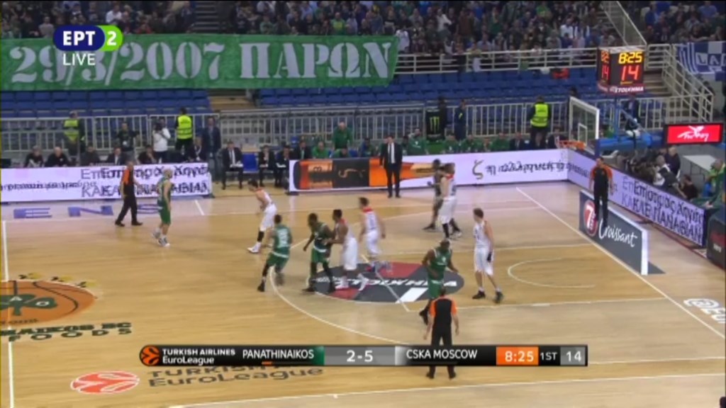 Παναθηναϊκός – ΤΣΣΚΑ Μόσχας 20-17 (10′)