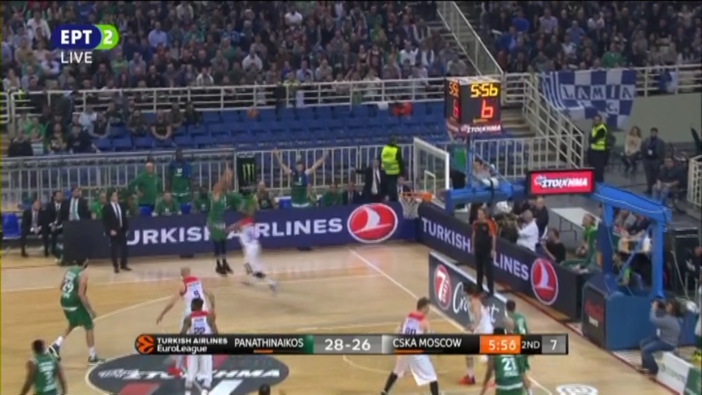 Παναθηναϊκός – ΤΣΣΚΑ Μόσχας 45-40 (ΗΜ.)