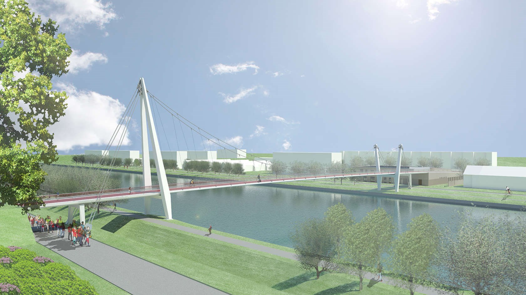 Γέφυρα γίνεται ποδηλατόδρομος και περνά από οροφή σχολείου – ΦΩΤΟ