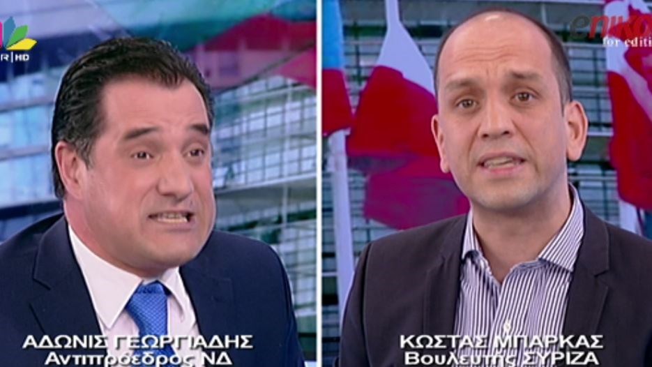 Άγρια κόντρα Άδωνι– Μπάρκα on air – ΒΙΝΤΕΟ