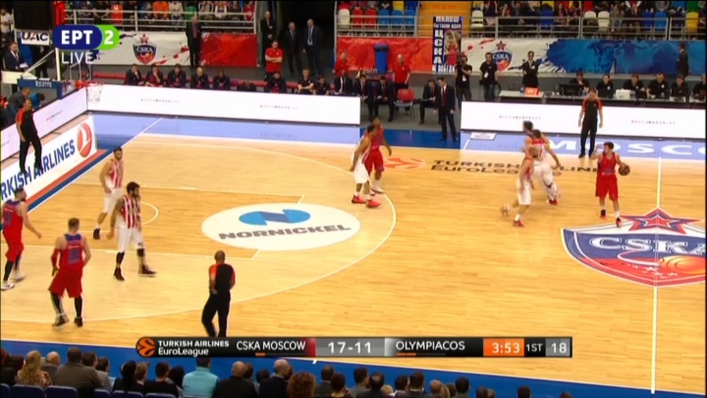 ΤΣΣΚΑ Μόσχας – Ολυμπιακός 25-15 (10′)