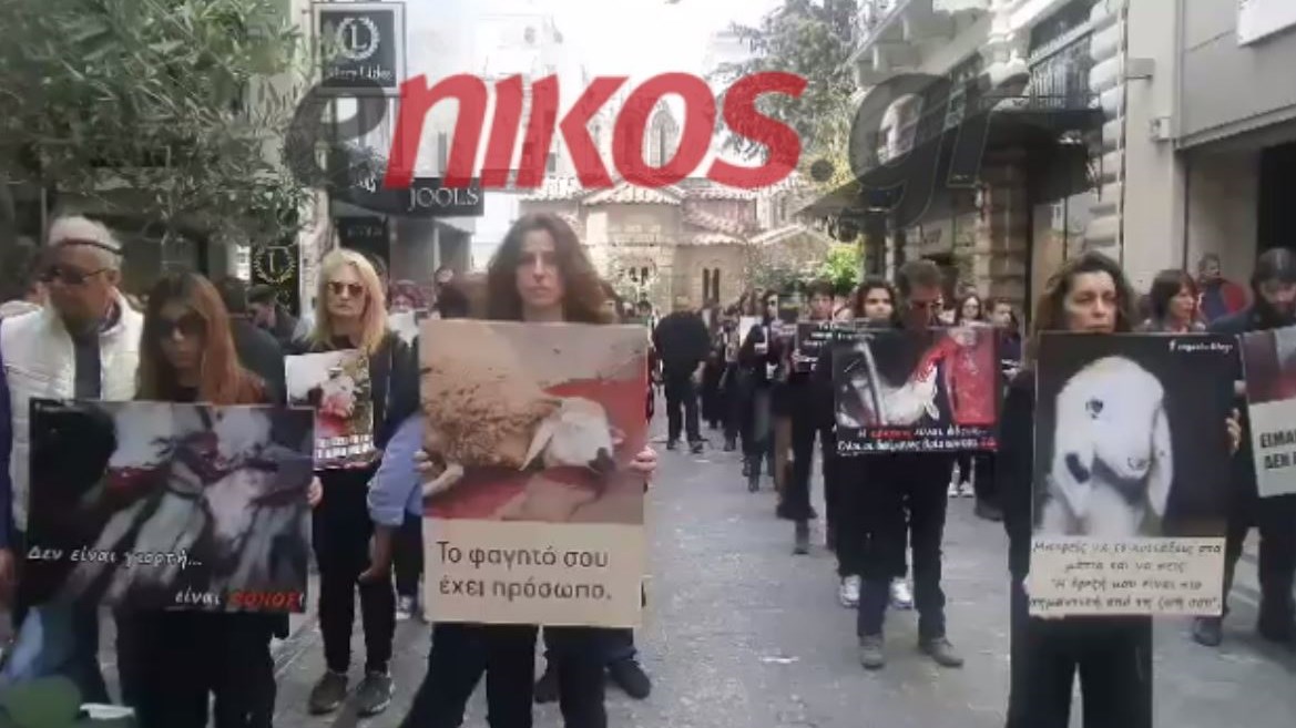 Vegan διαδηλώνουν στην Ερμού – ΦΩΤΟ – ΒΙΝΤΕΟ