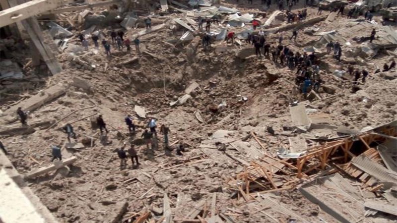 Ο κρατήρας από την ισχυρή έκρηξη στην Τουρκία – ΦΩΤΟ