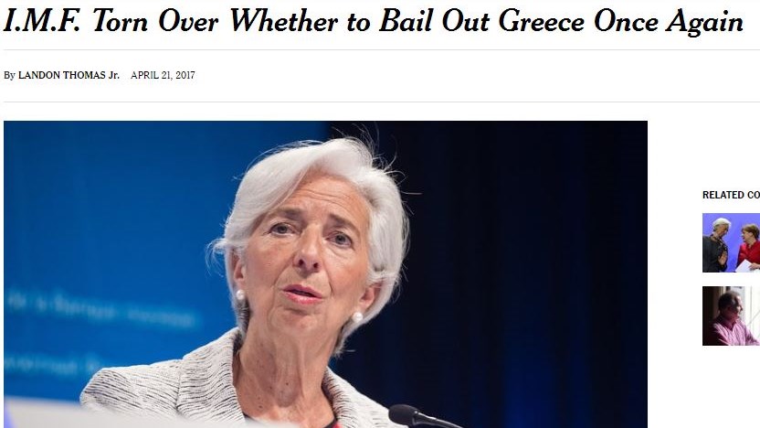 New York Times: Το ΔΝΤ ξεπέρασε τον εαυτό του με την Ελλάδα