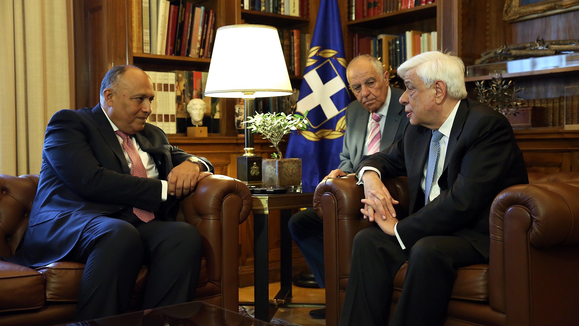 Με τον υπουργό Εξωτερικών της Αιγύπτου συναντήθηκε ο Παυλόπουλος – ΦΩΤΟ