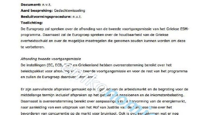 Ντάισελμπλουμ: Θα συζητηθεί το χρέος στο Eurogroup, αλλά μετά το 2018 τα όποια μέτρα