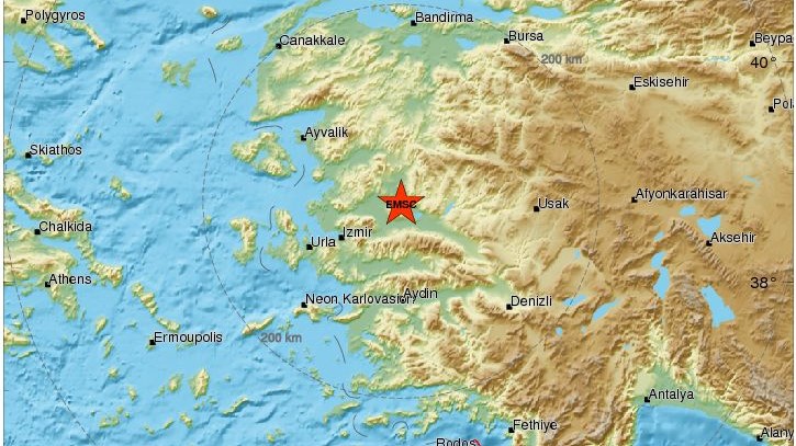 Σεισμός 5 Ρίχτερ βορειοανατολικά της Σμύρνης