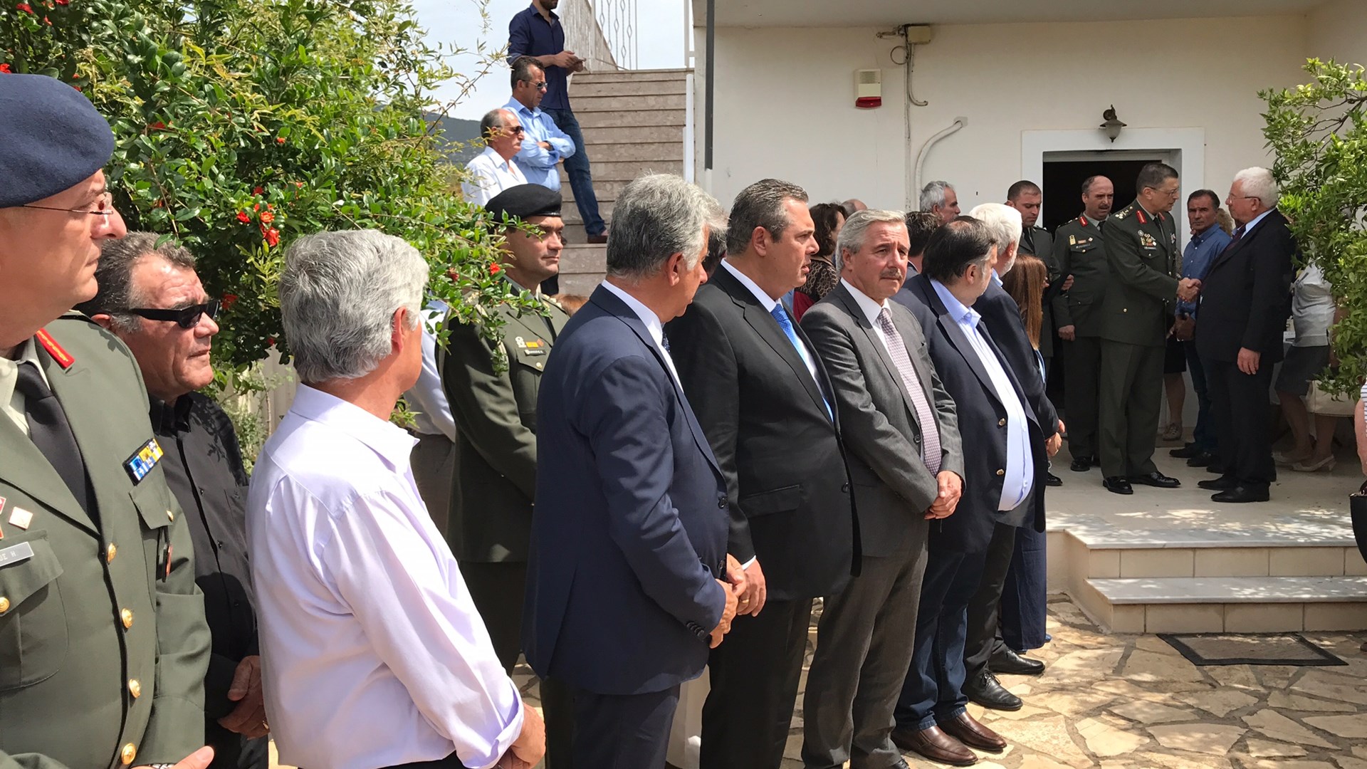 O Καμμένος στην τελετή απόδοσης τιμών του ήρωα της ΕΛΔΥΚ Κωνσταντίνου Μπροδήμα