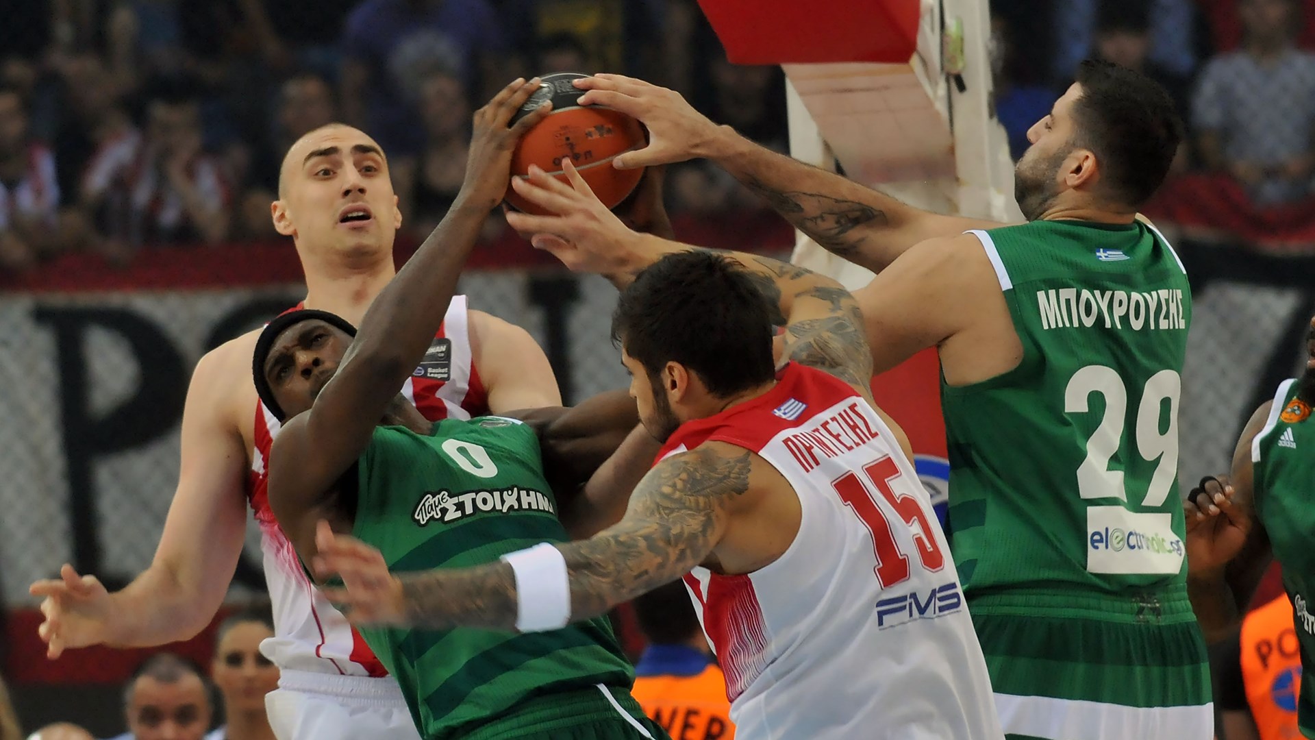 Ολυμπιακός – Παναθηναϊκός 36-33 (Ημ.)