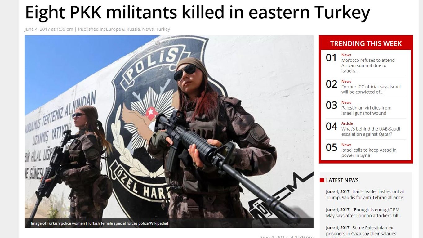 Οκτώ μαχητές του PKK σκοτώθηκαν σε στρατιωτική επιχείρηση στην ανατολική Τουρκία