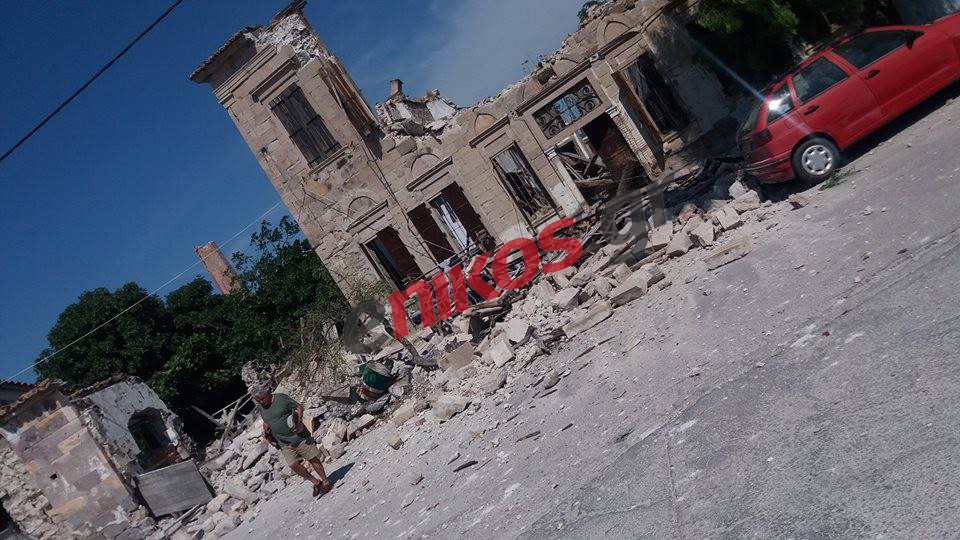 Νέες εικόνες από τα χαλάσματα μετά τον σεισμό στη Μυτιλήνη – ΤΩΡΑ