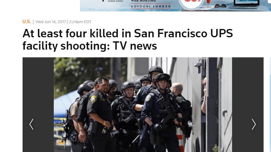 Τέσσερις οι νεκροί από τους πυροβολισμούς στο Σαν Φρανσίσκο