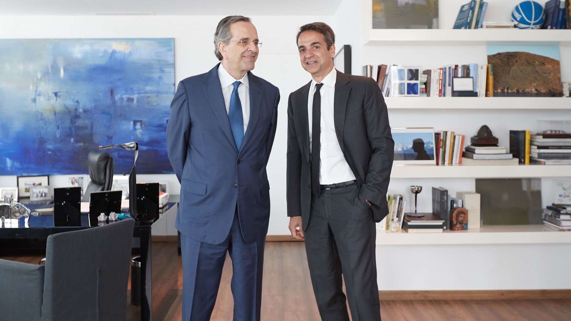 Το τετ α τετ Μητσοτάκη – Σαμαρά – ΦΩΤΟ