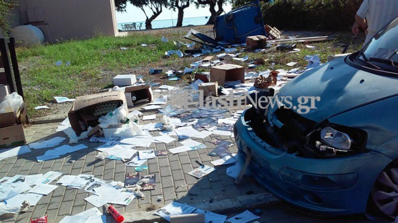 Σφοδρή σύγκρουση οχημάτων στην Κρήτη – ΦΩΤΟ