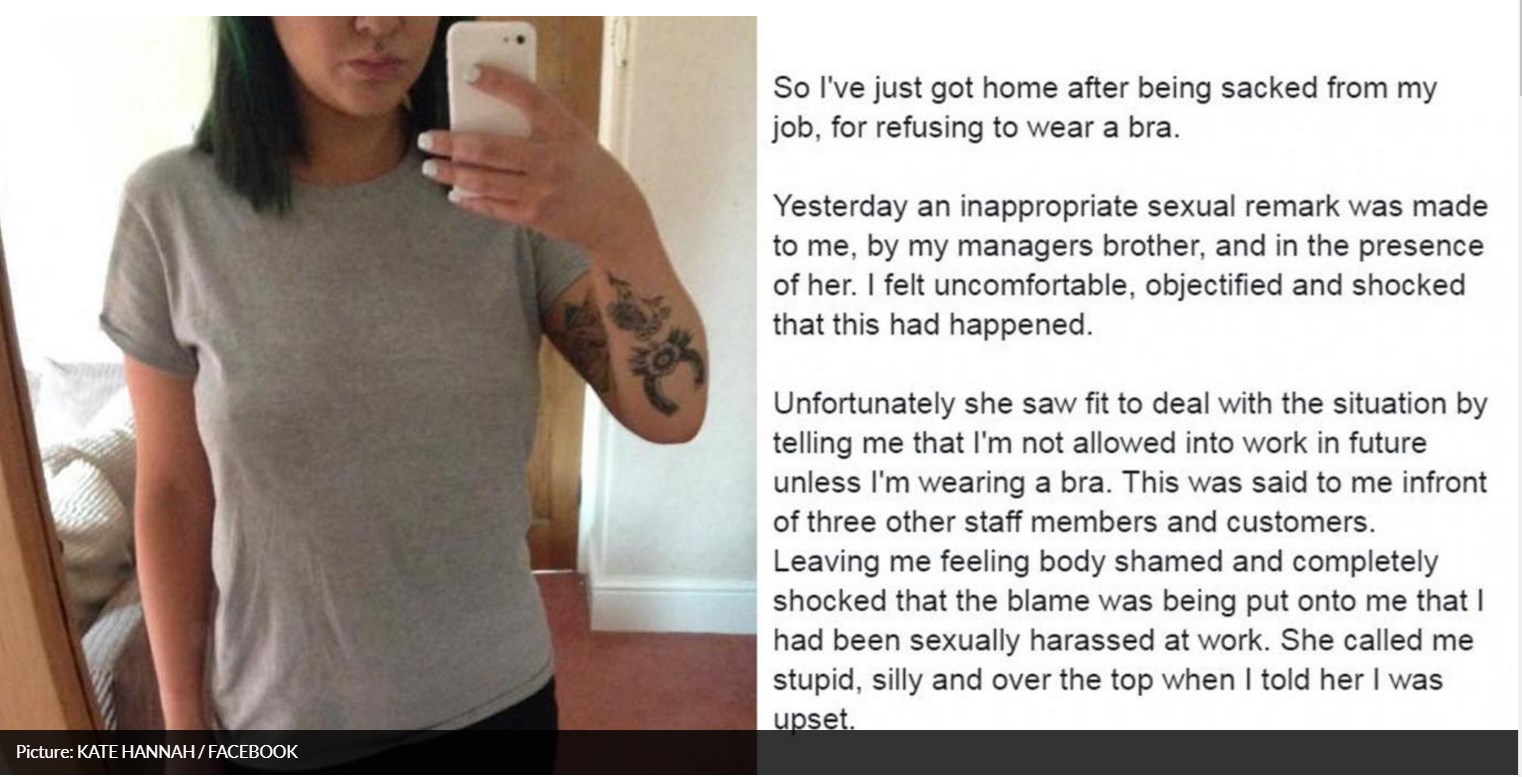 Την απέλυσαν επειδή δεν φορούσε… σουτιέν – ΦΩΤΟ