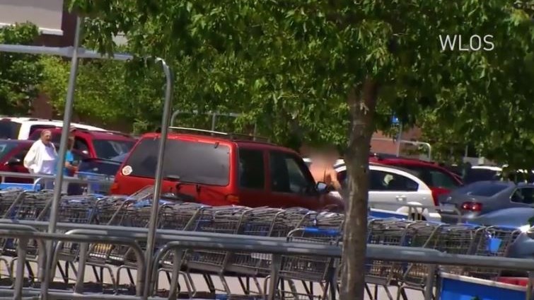 Έγκυος πάτησε με το τζιπ της άνδρα που της έκλεψε το πορτοφόλι – ΒΙΝΤΕΟ