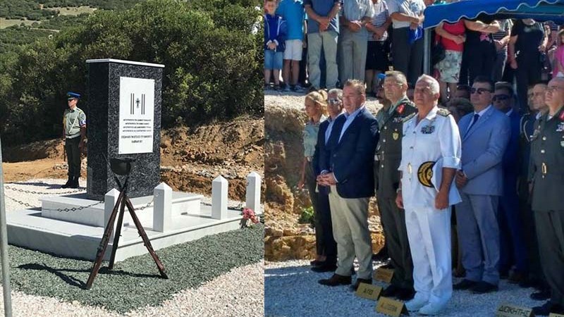 Συγκίνηση στα αποκαλυπτήρια του μνημείου για τους πεσόντες αξιωματικούς στο Σαραντάπορο – ΦΩΤΟ