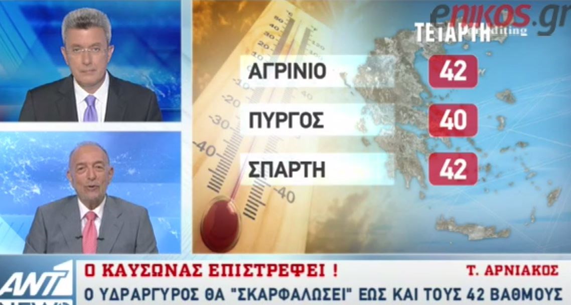 Επέστρεψε ο καύσωνας – Η πρόγνωση του Τάσου Αρνιακού – ΒΙΝΤΕΟ