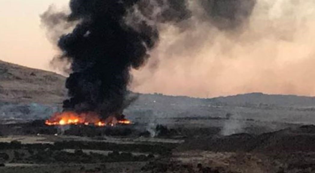 Μεγάλη φωτιά σε στρατιωτική ζώνη στα σύνορα Τουρκίας – Συρίας – ΦΩΤΟ