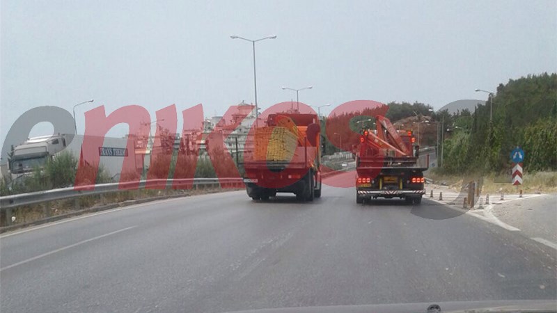 Φορτηγό – Formula 1 στον Περιφερειακό Θεσσαλονίκης – ΦΩΤΟ αναγνώστη