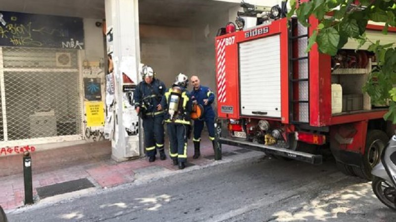 BINTEO από τη φωτιά στο κτίριο της Δ’ ΔΟΥ στα Εξάρχεια