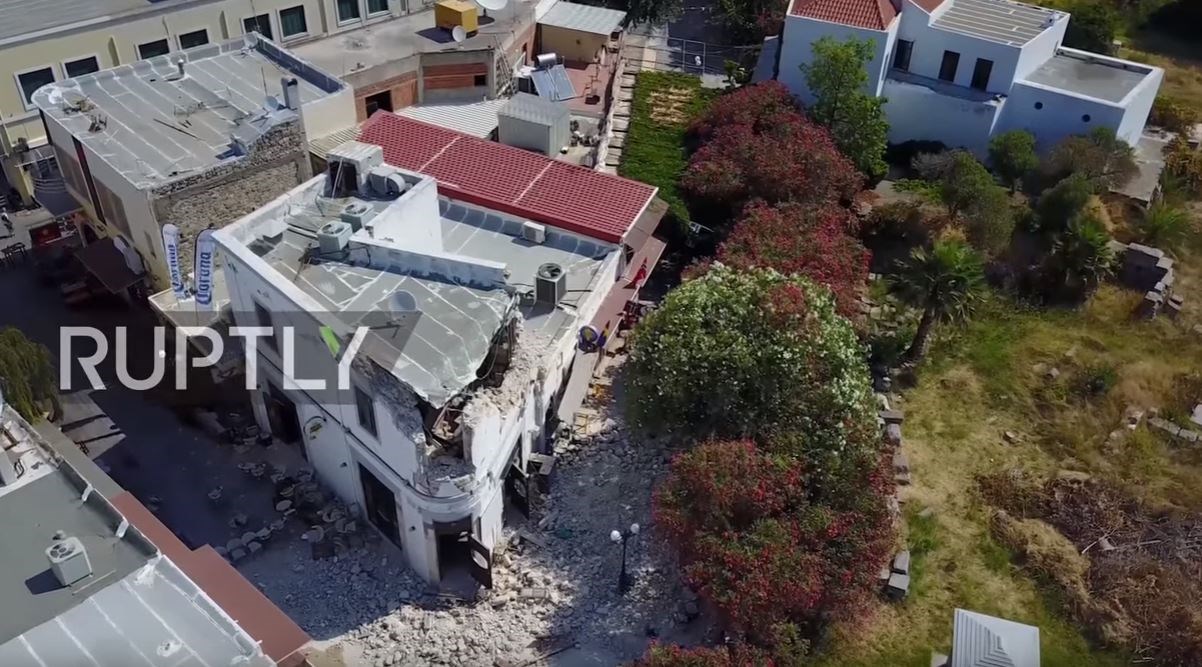 Συγκλονιστικές εικόνες από drone μετά τον φονικό σεισμό στην Κω – ΒΙΝΤΕΟ